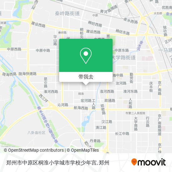 郑州市中原区桐淮小学城市学校少年宫地图