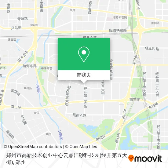 郑州市高新技术创业中心云鼎汇砂科技园(经开第五大街)地图