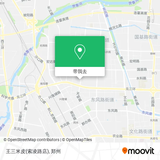王三米皮(索凌路店)地图