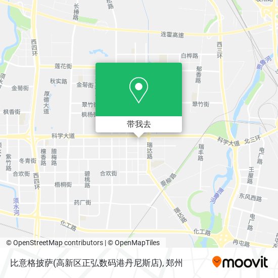 比意格披萨(高新区正弘数码港丹尼斯店)地图