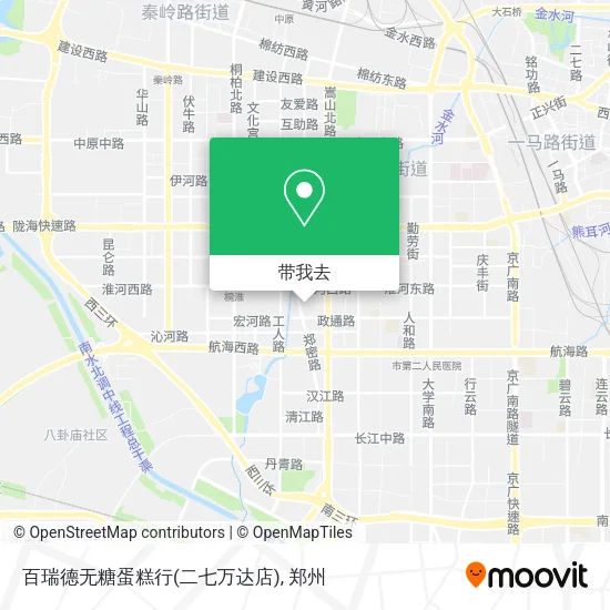 百瑞德无糖蛋糕行(二七万达店)地图