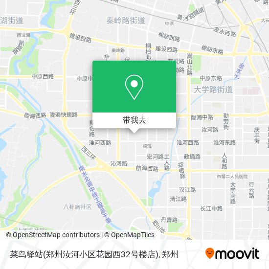 菜鸟驿站(郑州汝河小区花园西32号楼店)地图