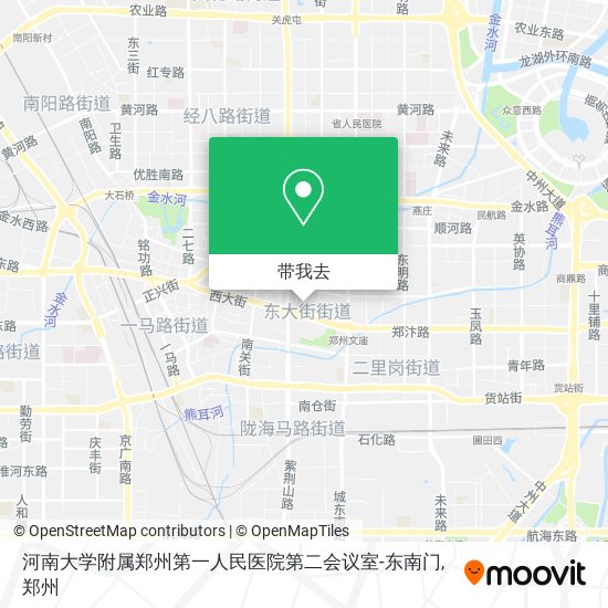 河南大学附属郑州第一人民医院第二会议室-东南门地图