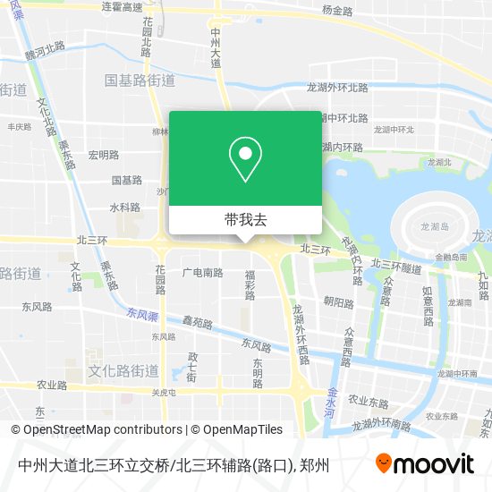 中州大道北三环立交桥/北三环辅路(路口)地图