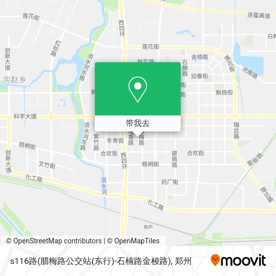 s116路(腊梅路公交站(东行)-石楠路金梭路)地图