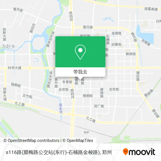 s116路(腊梅路公交站(东行)-石楠路金梭路)地图