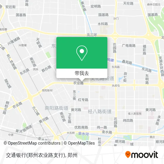 交通银行(郑州农业路支行)地图