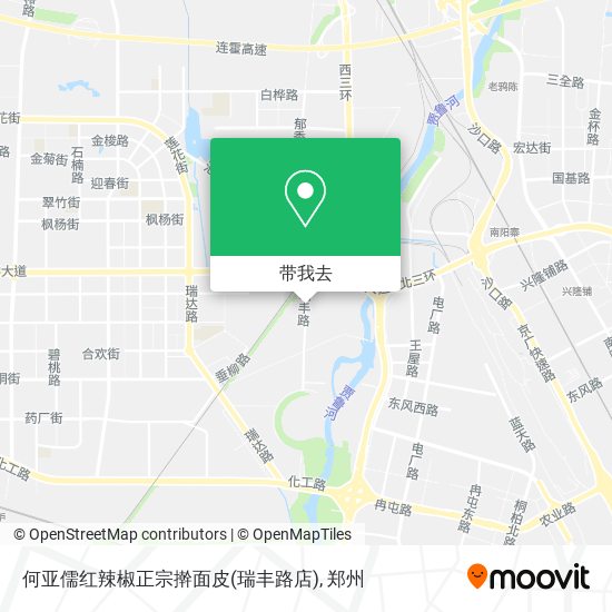何亚儒红辣椒正宗擀面皮(瑞丰路店)地图