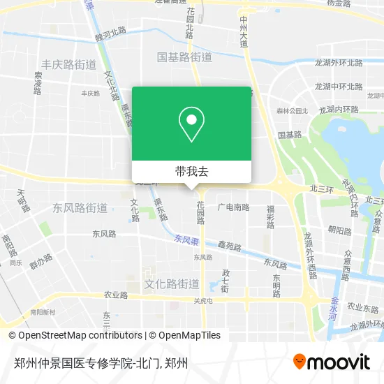 郑州仲景国医专修学院-北门地图