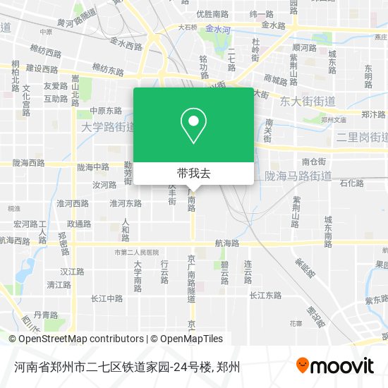 河南省郑州市二七区铁道家园-24号楼地图