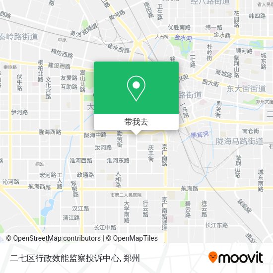 二七区行政效能监察投诉中心地图