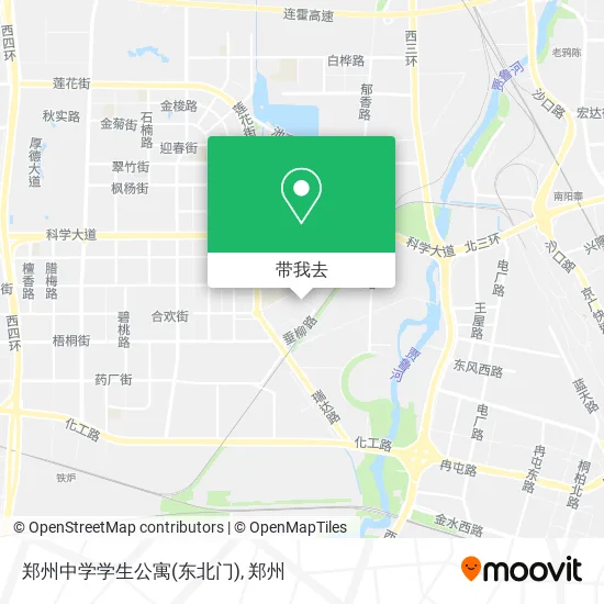 郑州中学学生公寓(东北门)地图