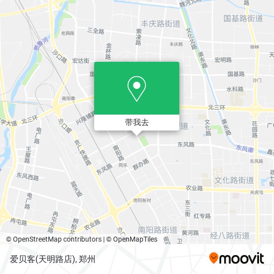 爱贝客(天明路店)地图