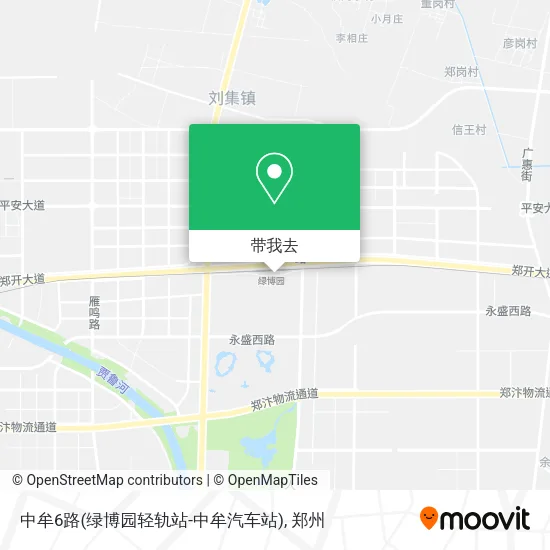 中牟6路(绿博园轻轨站-中牟汽车站)地图