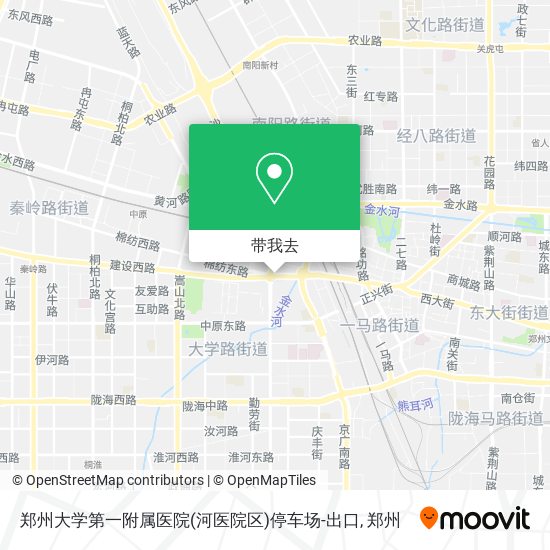 郑州大学第一附属医院(河医院区)停车场-出口地图