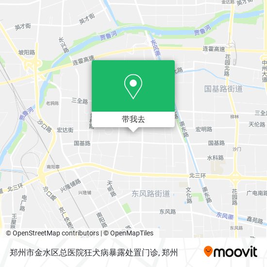 郑州市金水区总医院狂犬病暴露处置门诊地图