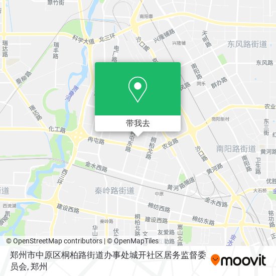 郑州市中原区桐柏路街道办事处城开社区居务监督委员会地图