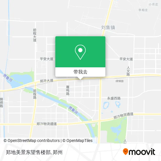 郑地美景东望售楼部地图