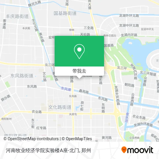 河南牧业经济学院实验楼A座-北门地图