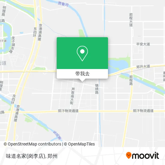 味道名家(岗李店)地图