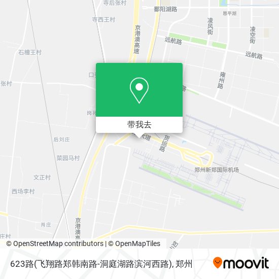 623路(飞翔路郑韩南路-洞庭湖路滨河西路)地图