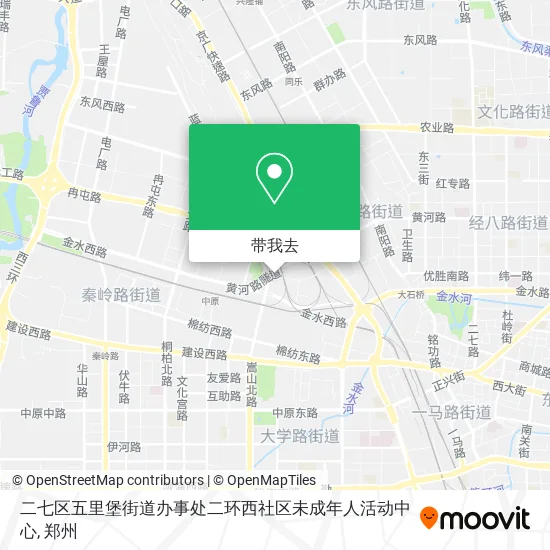 二七区五里堡街道办事处二环西社区未成年人活动中心地图
