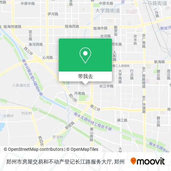 郑州市房屋交易和不动产登记长江路服务大厅地图