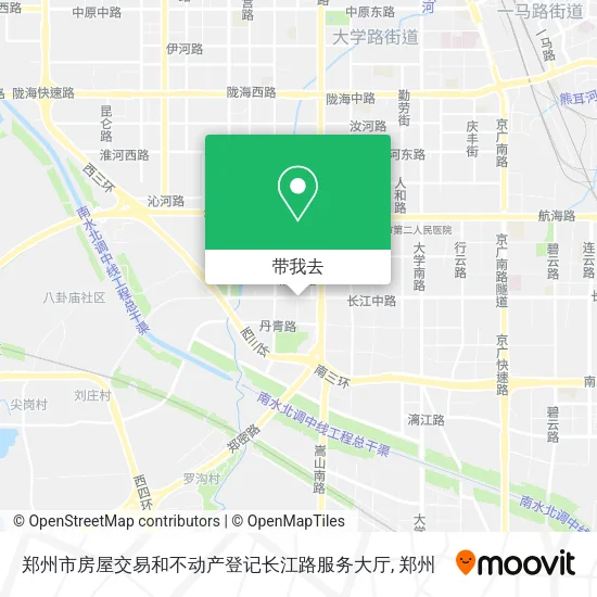 郑州市房屋交易和不动产登记长江路服务大厅地图