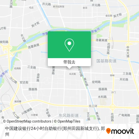 中国建设银行24小时自助银行(郑州田园新城支行)地图