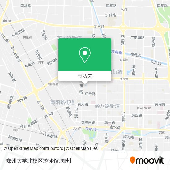 郑州大学北校区游泳馆地图