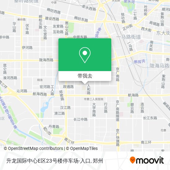 升龙国际中心E区23号楼停车场-入口地图