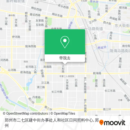 郑州市二七区建中街办事处人和社区日间照料中心地图