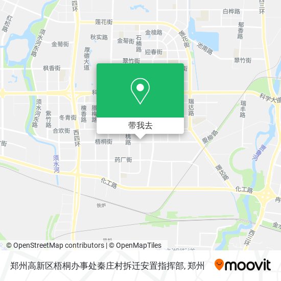 郑州高新区梧桐办事处秦庄村拆迁安置指挥部地图