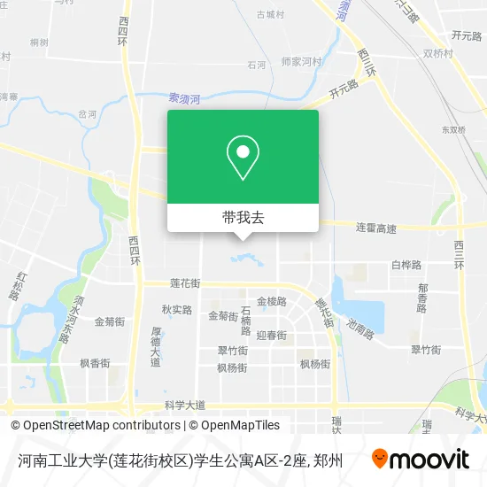 河南工业大学(莲花街校区)学生公寓A区-2座地图