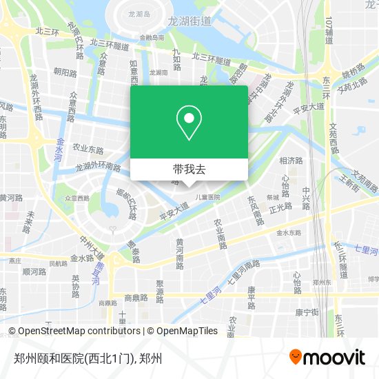 郑州颐和医院(西北1门)地图