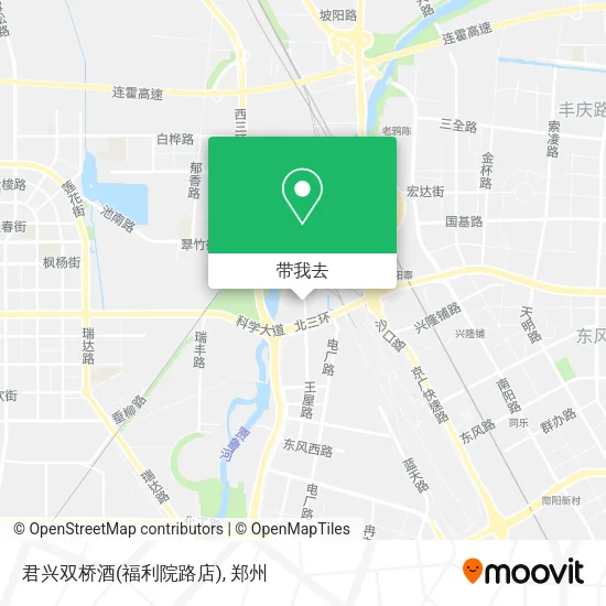 君兴双桥酒(福利院路店)地图