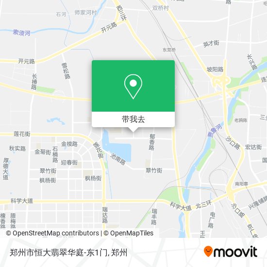 郑州市恒大翡翠华庭-东1门地图