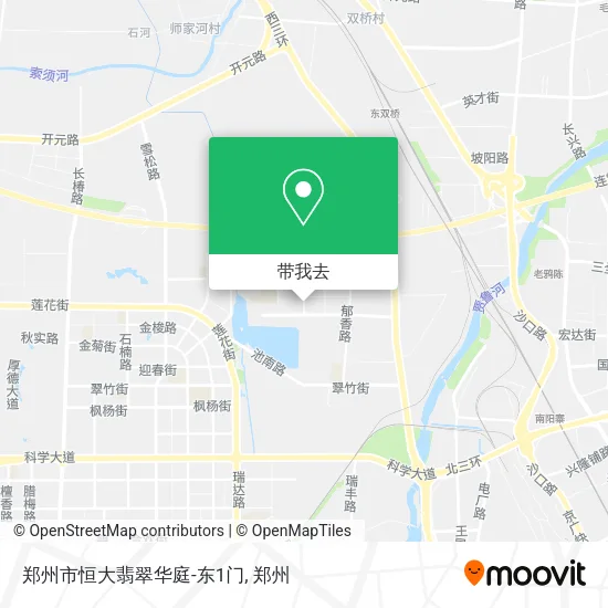郑州市恒大翡翠华庭-东1门地图