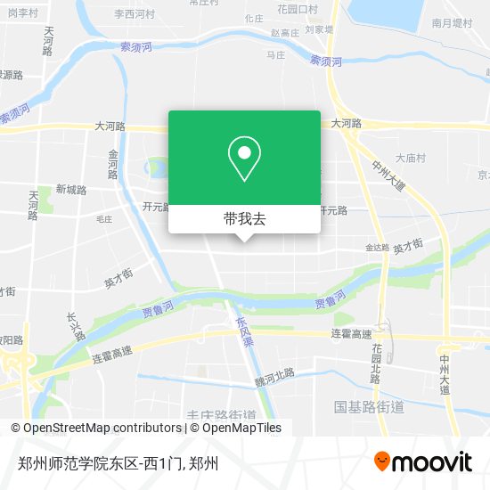 郑州师范学院东区-西1门地图