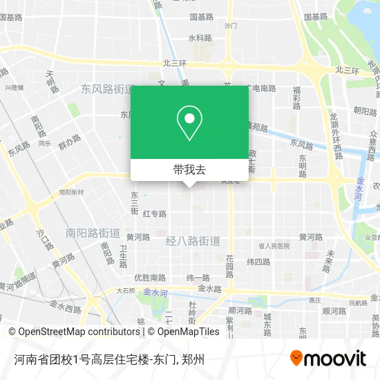 河南省团校1号高层住宅楼-东门地图