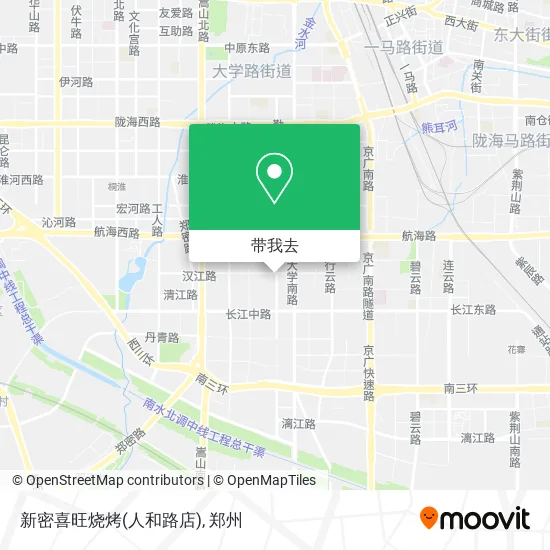 新密喜旺烧烤(人和路店)地图