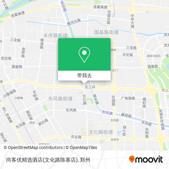 尚客优精选酒店(文化路陈寨店)地图