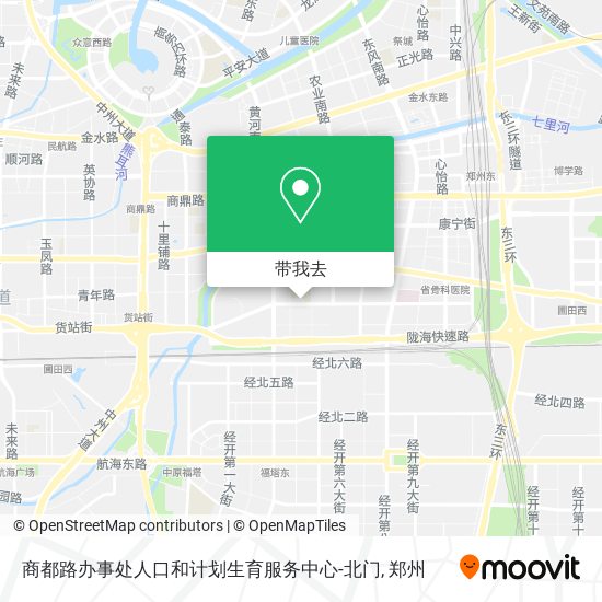 商都路办事处人口和计划生育服务中心-北门地图