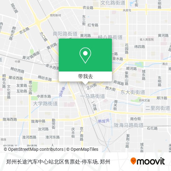 郑州长途汽车中心站北区售票处-停车场地图
