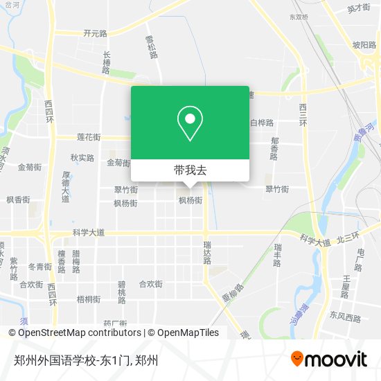 郑州外国语学校-东1门地图