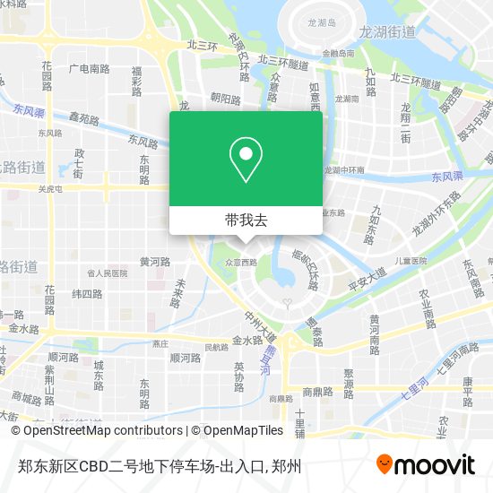 郑东新区CBD二号地下停车场-出入口地图