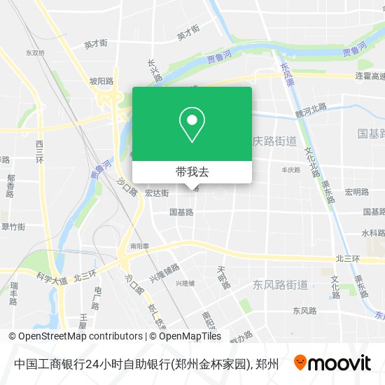 中国工商银行24小时自助银行(郑州金杯家园)地图