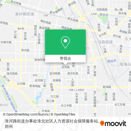 淮河路街道办事处淮北社区人力资源社会保障服务站地图