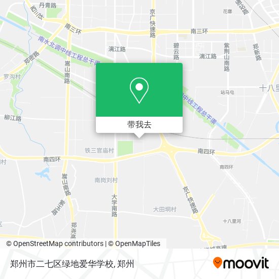 郑州市二七区绿地爱华学校地图