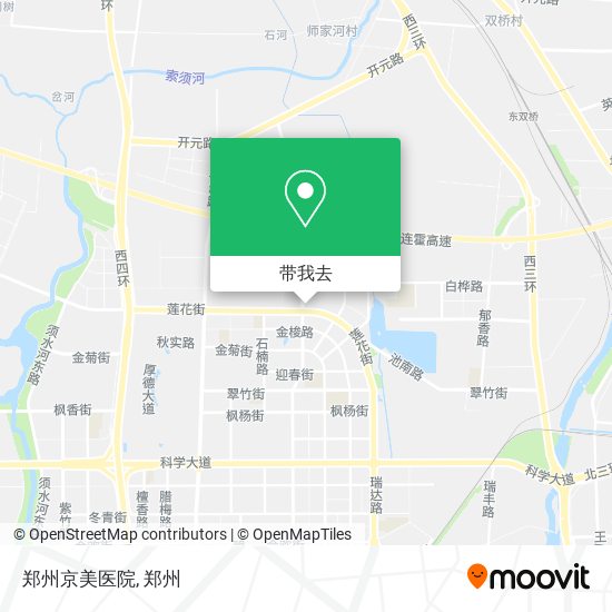 郑州京美医院地图